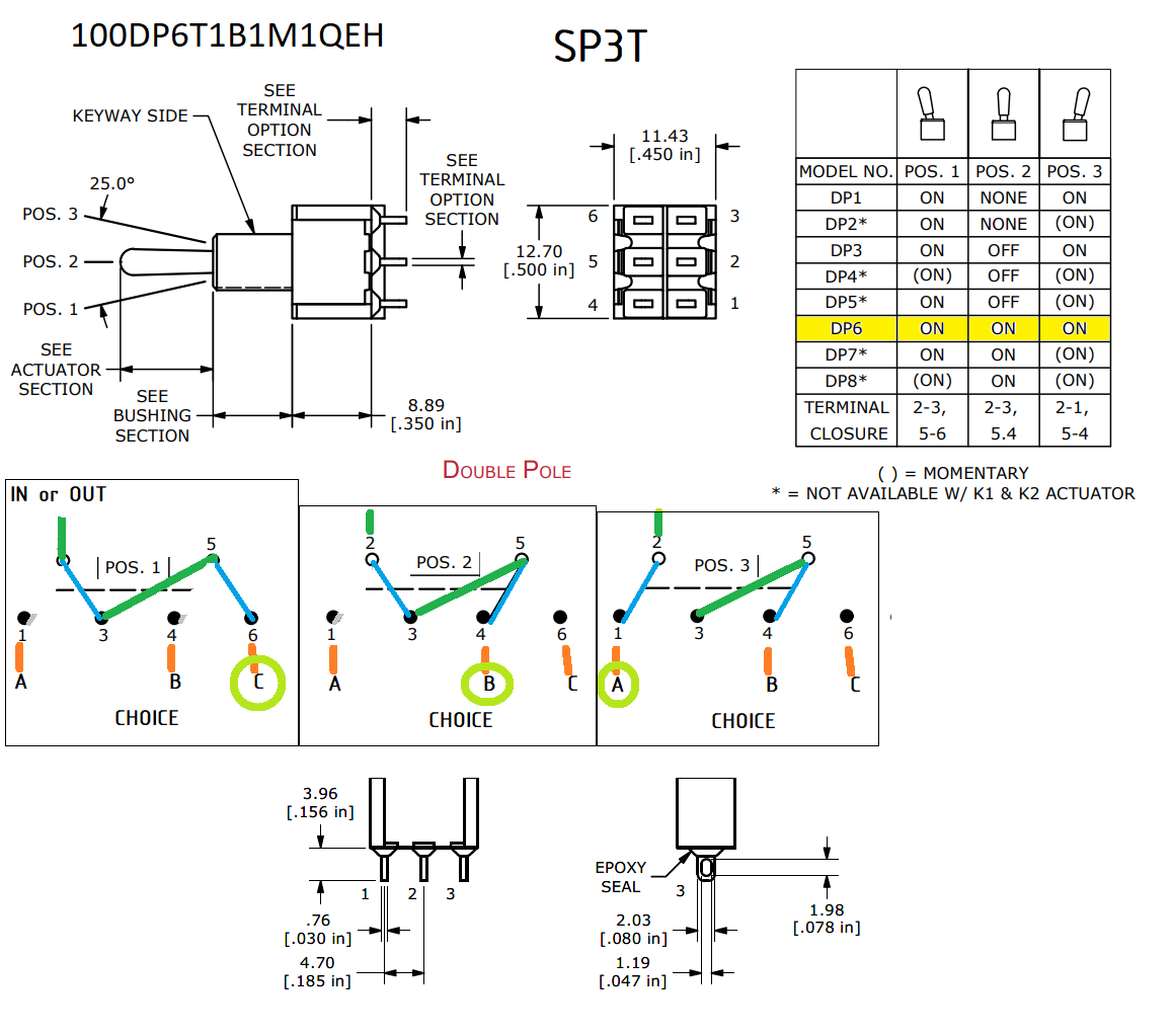 3 position switch