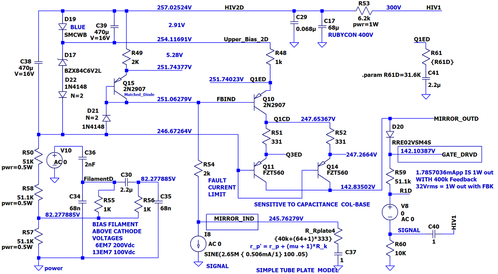 cascode blue led