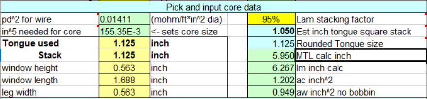 core selection